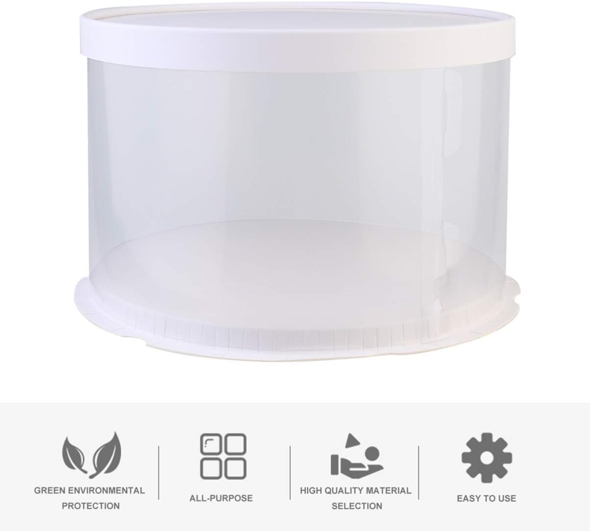 CHILDWEET 1pc Plastic Cake Box Cake Carrier Travel Carrier Wedding Packaging Paper Lid Box