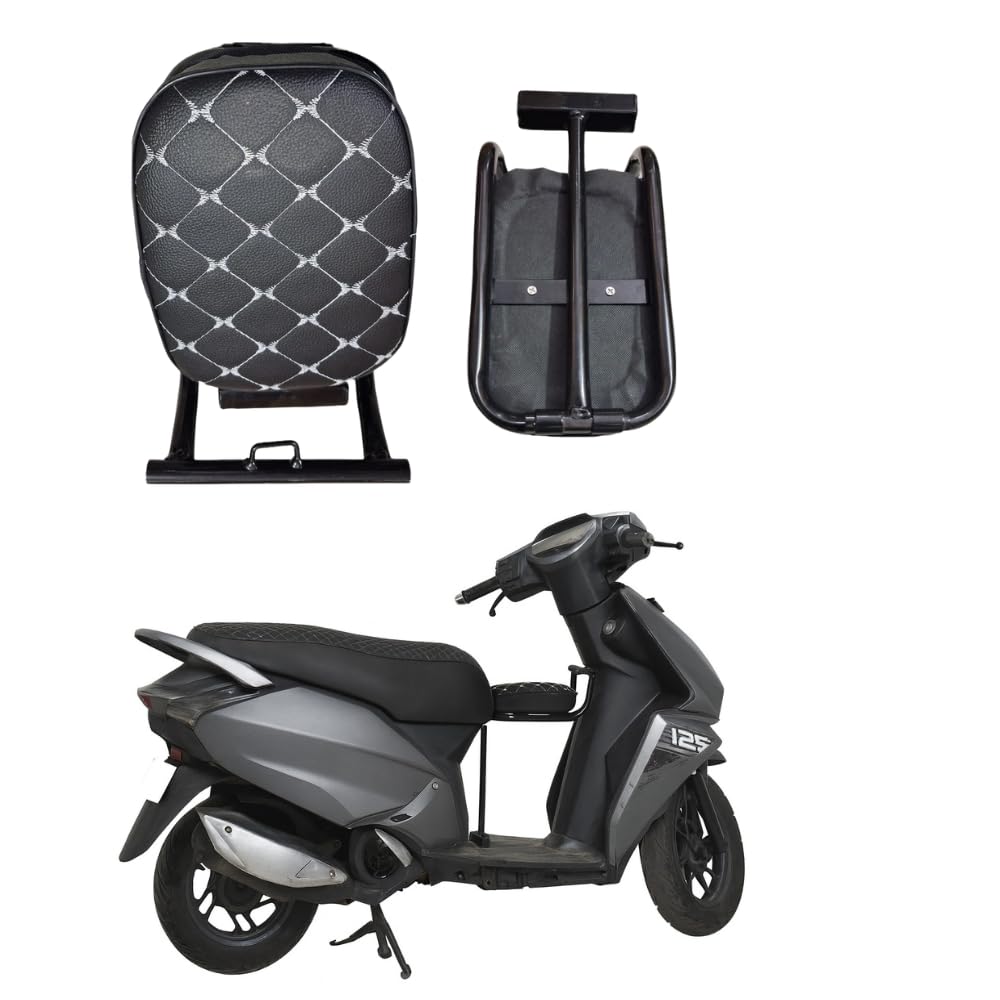 AMB Front Child Seat for Scooty Activa | Foldable Baby Chair for Scooter | Comfortable Soft Cushion Support | Adjustable Safe Kids Riding Seat | Strong Metal Construction | Universal Fit Scooties