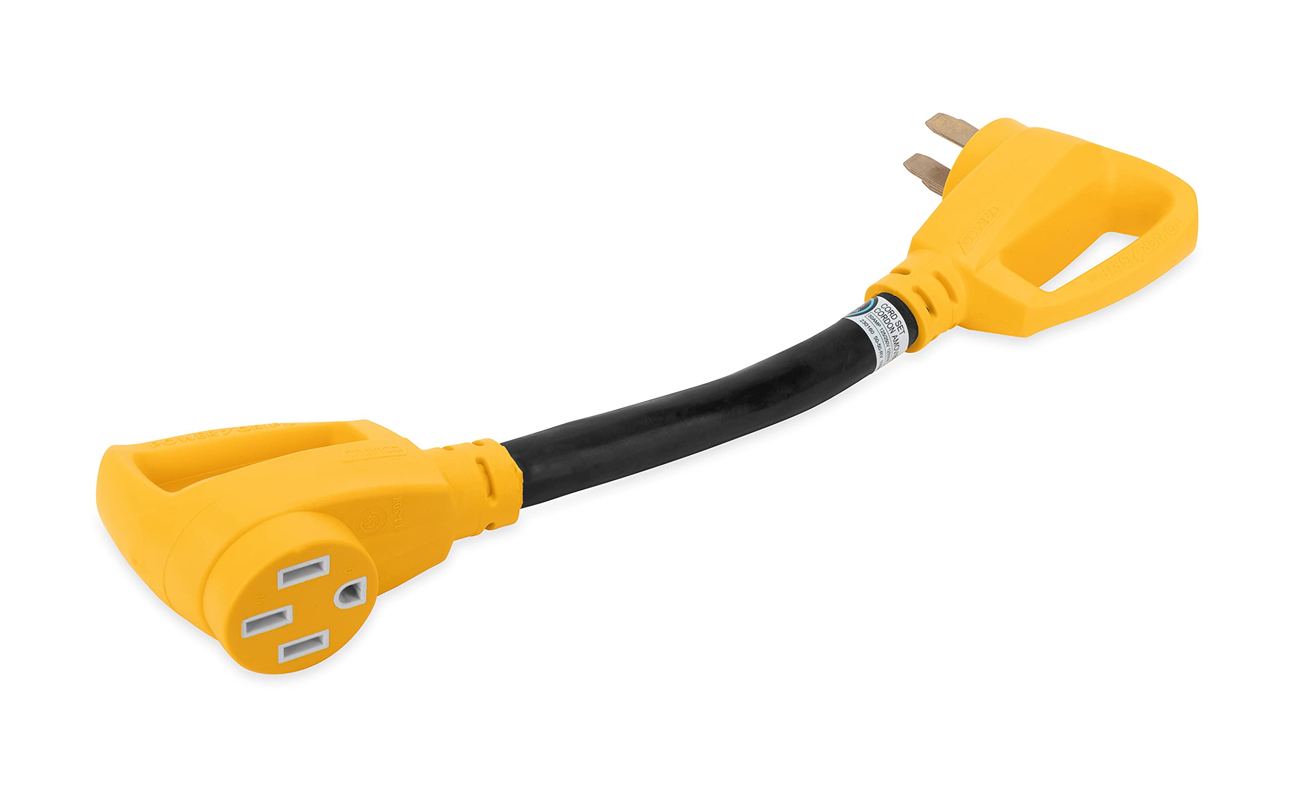 Photo 1 of Camco PowerGrip 50-AMP 18-Inch Extender | Features PowerGrip Handles for Comfort and Convenience, an 18-Inch Length, and is Rated for 50-AMPs (55215) 50 AMP