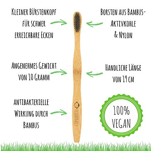 ECOMONKEY Die sostenibile bambù Spazzolini da