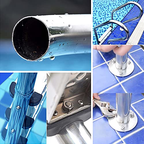 Barandal para piscina de acero inoxidable con 3 peldaños miniatura 3