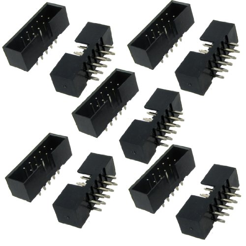 uxcell 10 Pcs 2x5 Pin 2mm Pitch Double Row PCB IDC Headers
