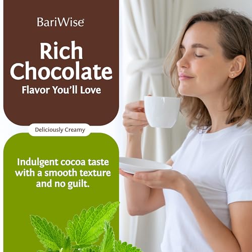 Image of BariWise Protein Hot Chocolate Drink with Casein Protein - 7 ct (Chocolate) | 15g Protein, 90 Calories, Low Sugar, 4g Net Carb, Gluten-Free, Keto-Friendly - Hot Chocolate Drink Mix, Bariatric Must-Haves