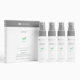 CariFree Oral Spray, Mint Flavored, Xylitol for Moisturization, Neutralizes pH, Fluoride-Free, Freshen Breath, Recommended by Dentists, Dentist Developed, 4 Bottles (1 fl. oz. Each)