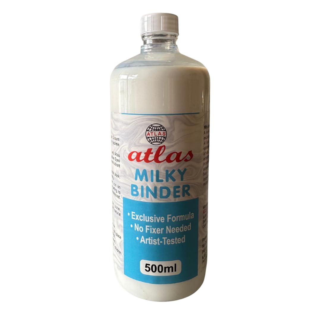 Atlas Colours Milky Binder | First-in-India | No-Fixer Formula | 500ml | Viral Social Media Product
