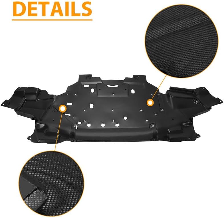 Front Under Engine Splash Shield Compatible with 2015-2020 H0nda Fit DX EX-L EX Fun Engine Under Cover Mudguard HO1228147