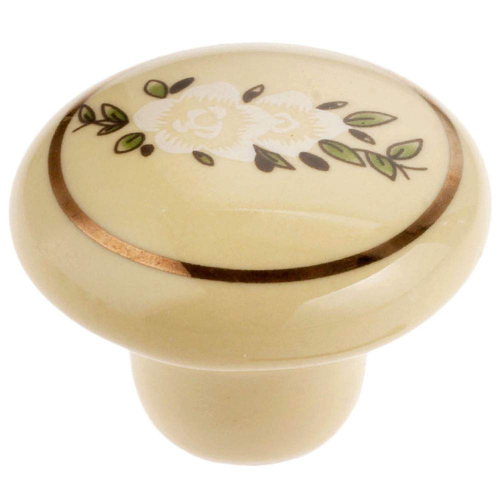 JYABSLNAJ 2pcs Handmade Hand-Painted Ceramic Door Knob Handle Pull- Decor Pull Knobs for Cupboard/Cabinet/Wardrobe/Drawer/Bathroom(Style 5)