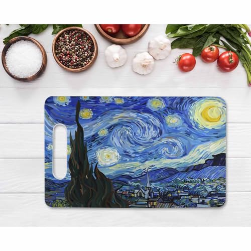 Tabla de cortar rectangular Starry Night con mango miniatura 6