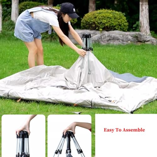 Carpa para 3-4 personas beige ligera y fácil de montar miniatura 5