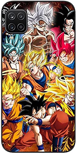 Funda para Samsung Galaxy A12 Dragon-ball goku Super Saiyan 5, silicona TPU ultra delgada a prueba de golpes teléfono caso (negro)