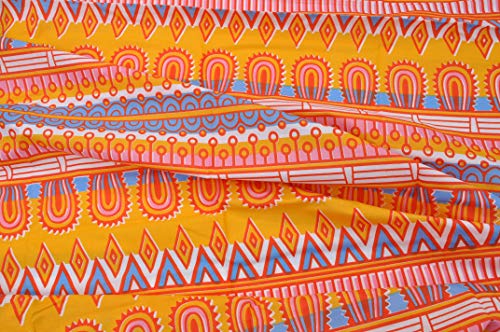 Image of Huesland by Ahmedabad Cotton 144 TC 100% Cotton Double Bed Sheet with 2 Pillow Covers - 90 x 96 inches, Orange, Blue, Pink