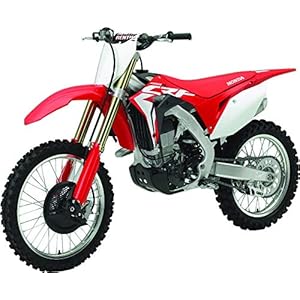 New-Ray Toys 1:6 Scale Dirt Bike Die-Cast Replica Honda CRF450R 2017 49583, Red
