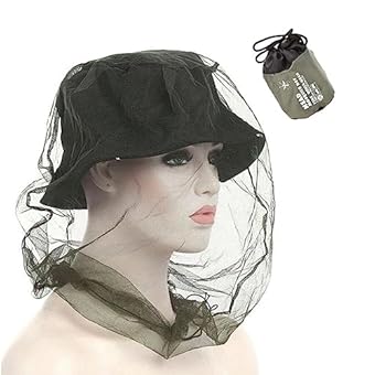 サムコス アウトドア 虫除け ネット 収納ポーチ付き 蚊よけ メッシュ 防虫 ヘッドネット カバー ヘッドウェア ポータブル モスキート ガード シールド 羽虫 フェイスカバー 頭 顔 虫対策 釣り 庭園作業 園芸 農作業 山登り ハイキング (グリーン)