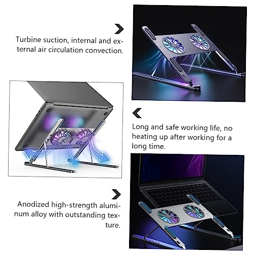 Base para laptop con ventilador LALAFINA color plata miniatura 4