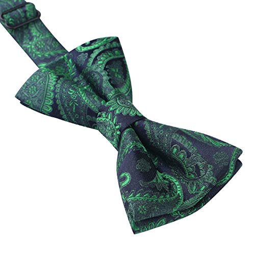 Image of HISDERN Bow Ties for Boys Pre Tied Toddler Bow Tie Adjustable Kids Bowties Clip On Fun Patterned Bowties for Wedding Party