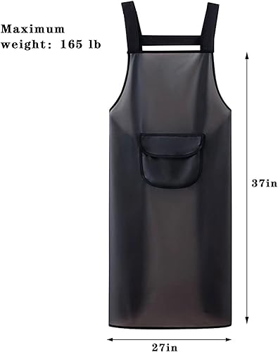 Miniatura 9 de Delantal de cocina impermeable y a prueba de aceite, ligero, de secado rápido, delantal de carnicero unisex para picnics