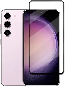 Película de Vidro Temperado 3D para Samsung S23 Ultra, Cobertura Total, Preta, 6.8 Polegadas