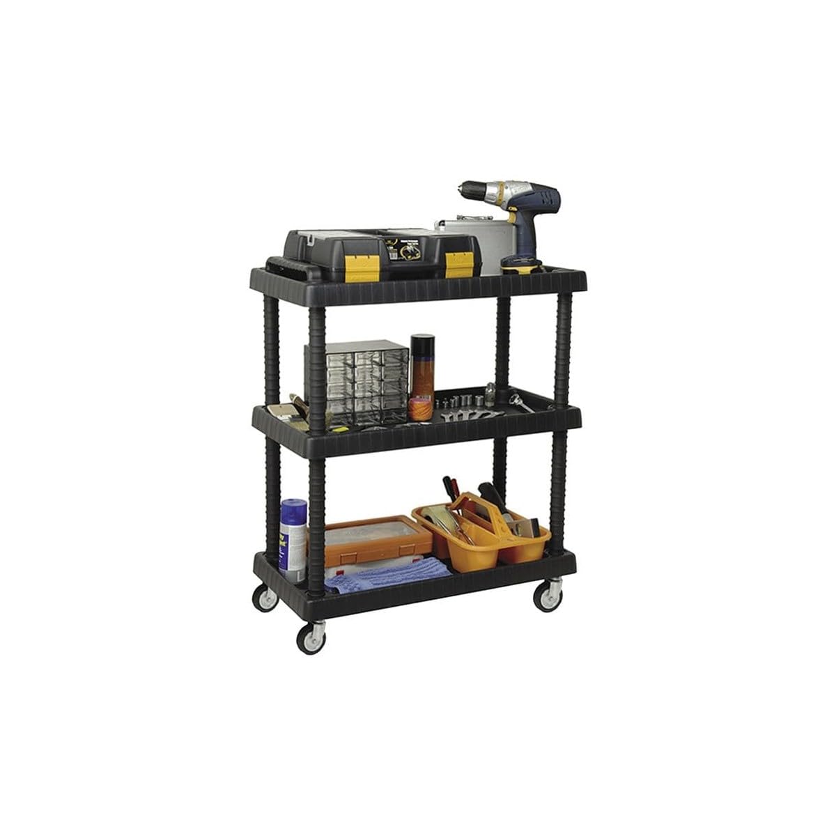 Art Plast D + 75373 multimédia Chariot Noir multimédia Cart/Support multimédia – Chariots et Supports (920 mm, 750 mm, 375 mm, Plastique, Noir, 755 mm)