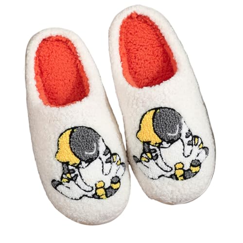 Women's Men's Cute Naughty Cat Slippers Fuzzy Memory Foam Animal House Slippers Cat Lover Gifts