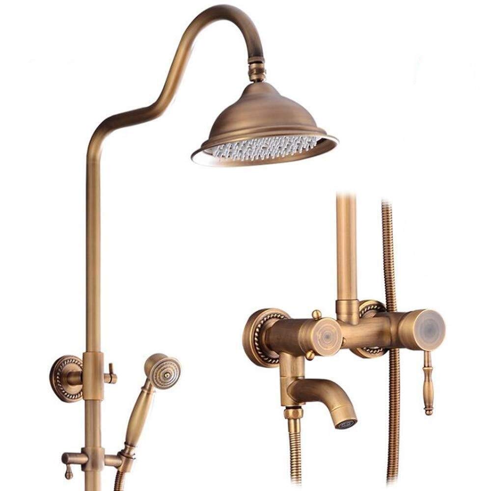 Laiton de douche chic : colonne rétro européenne haut de gamme