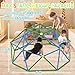 Gardenature 6FT Climbing Dome for Kids 3-8, Jungle Gym for Indoor and Outdoor, Geometric Dome Climber Supporting 440 Lbs Anti-Rust Metal Play Structure, Kids Gift Toys, ASTM Approved, Blue & Green