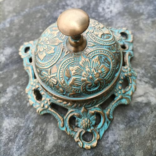 Vintage Brass Counter Bell for Hotel Reception and Home Décor - Nautical Inspired Decorative Tabletop Accessory - Image 6