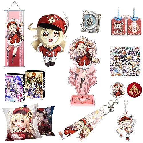 Genshin Impact Box - Doll, Pillowcase, Hanging Picture, Stand, Amulet, Keychain, Pendant, 2 Brooch, 30 Lomo Card, 50 Sticker, Klee, 25x20x7cm