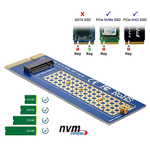 ChenYang CY PCI-E Express 3.0 4X to NGFF M-Key PCI-E NVME AHCI SSD Vertical Adapter for SSD & Motherboard - Image 2