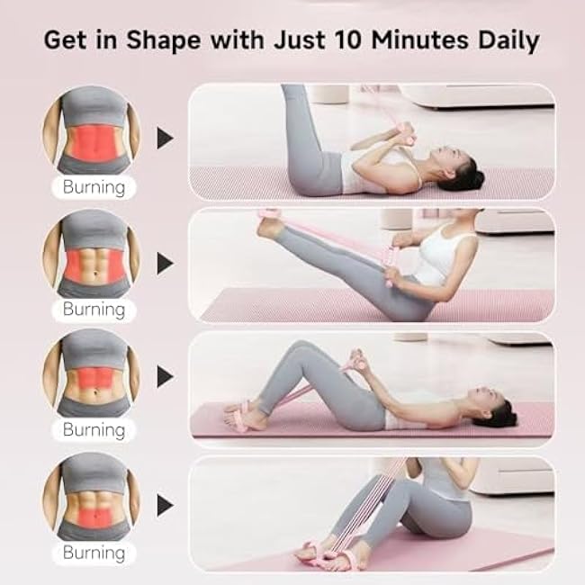 Adjustable Pedal Puller£¬2025 Upgrade 8-Tube Multifunction Tension Rope£¬Natural Latex Tension Rope or Exercise Sit Up Exercise Equipment£¬for Stretching Slimming Training