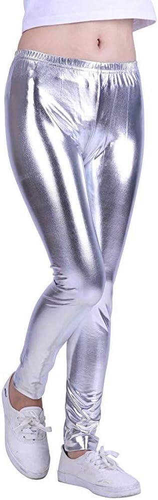 Fancy Uyee Kids Toddler Girls Faux Leather Pants Shiny Strech Leggings Tights