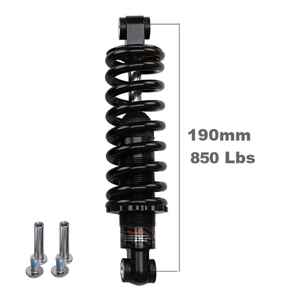 Amortiguador Trasero 150mm 165mm 190mm Suspensión Resorte Helicoidal Bicicleta para Silla Ruedas Montaña(190mm 2000lbs)