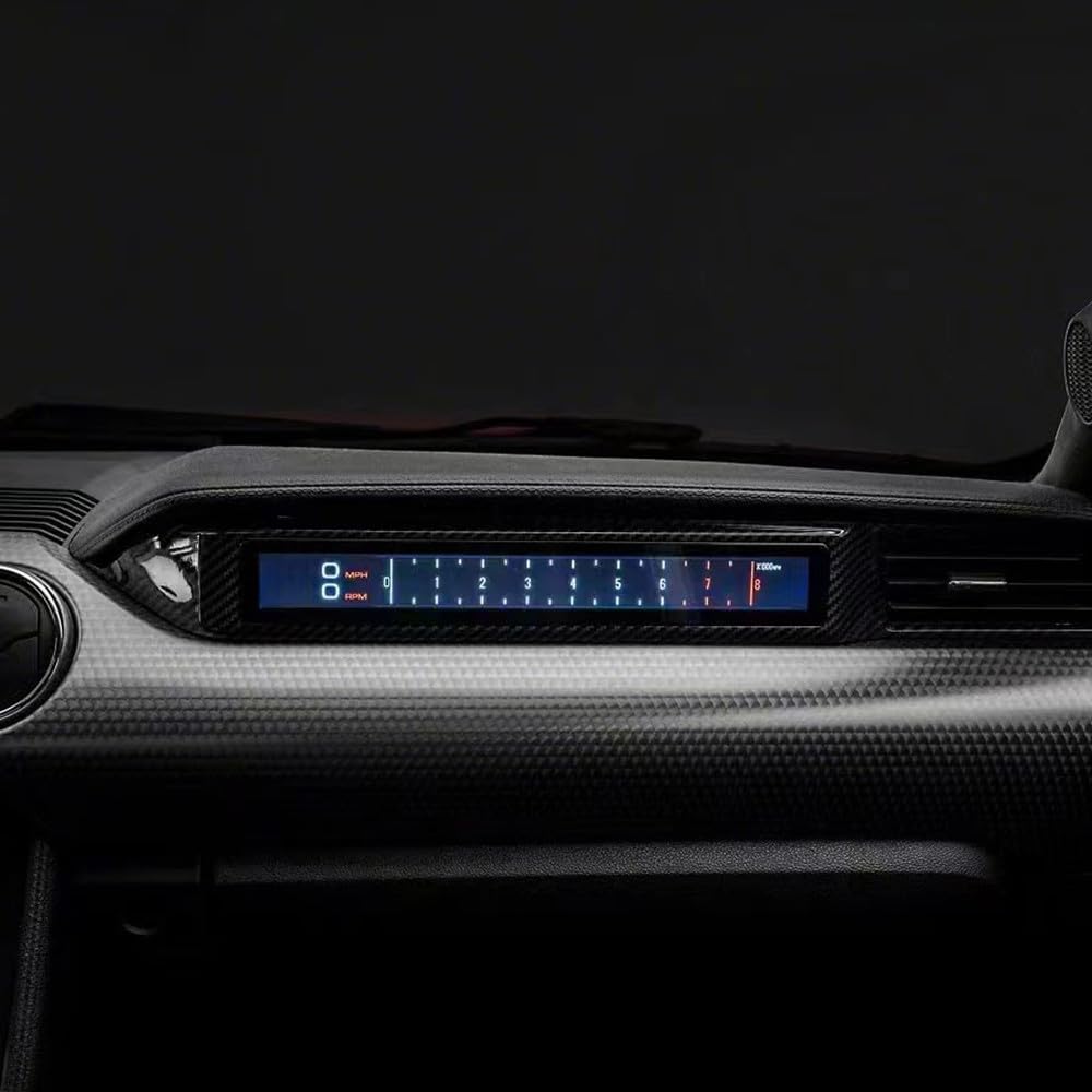 ZWNAV Car Passenger Screen Instrument Dashboard for Ford Mustang 2015-2021 Digital Cluster Atmosphere Light Copilot Display Multimedia MPH