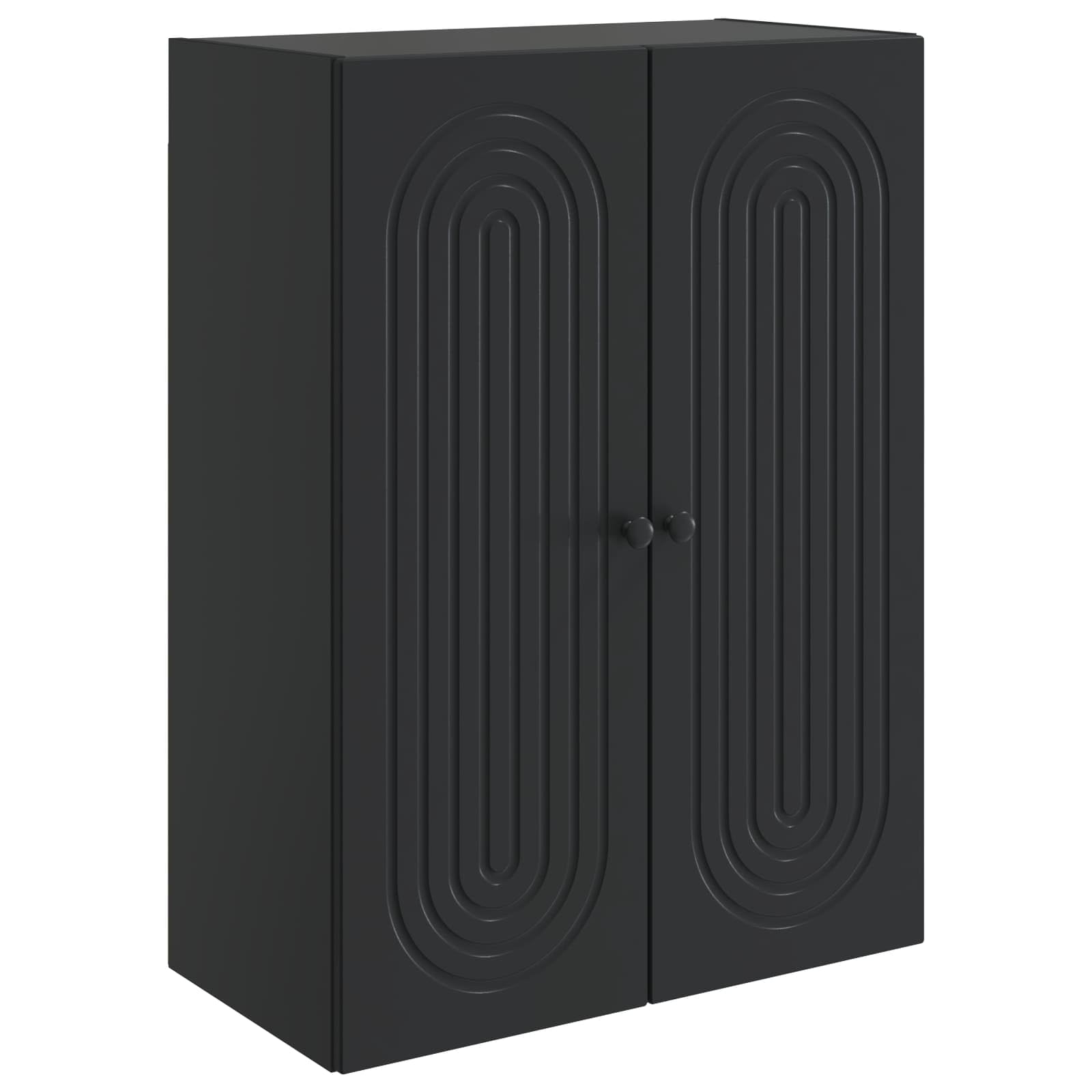 Armoire murale noire pour ranger le couloir sans perdre d'espace