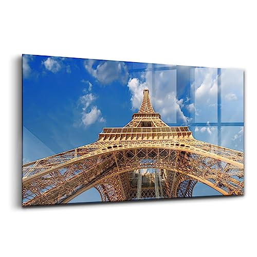 Tour de France Eiffel tableau en verre Wallfluent pour salon et bureau chic