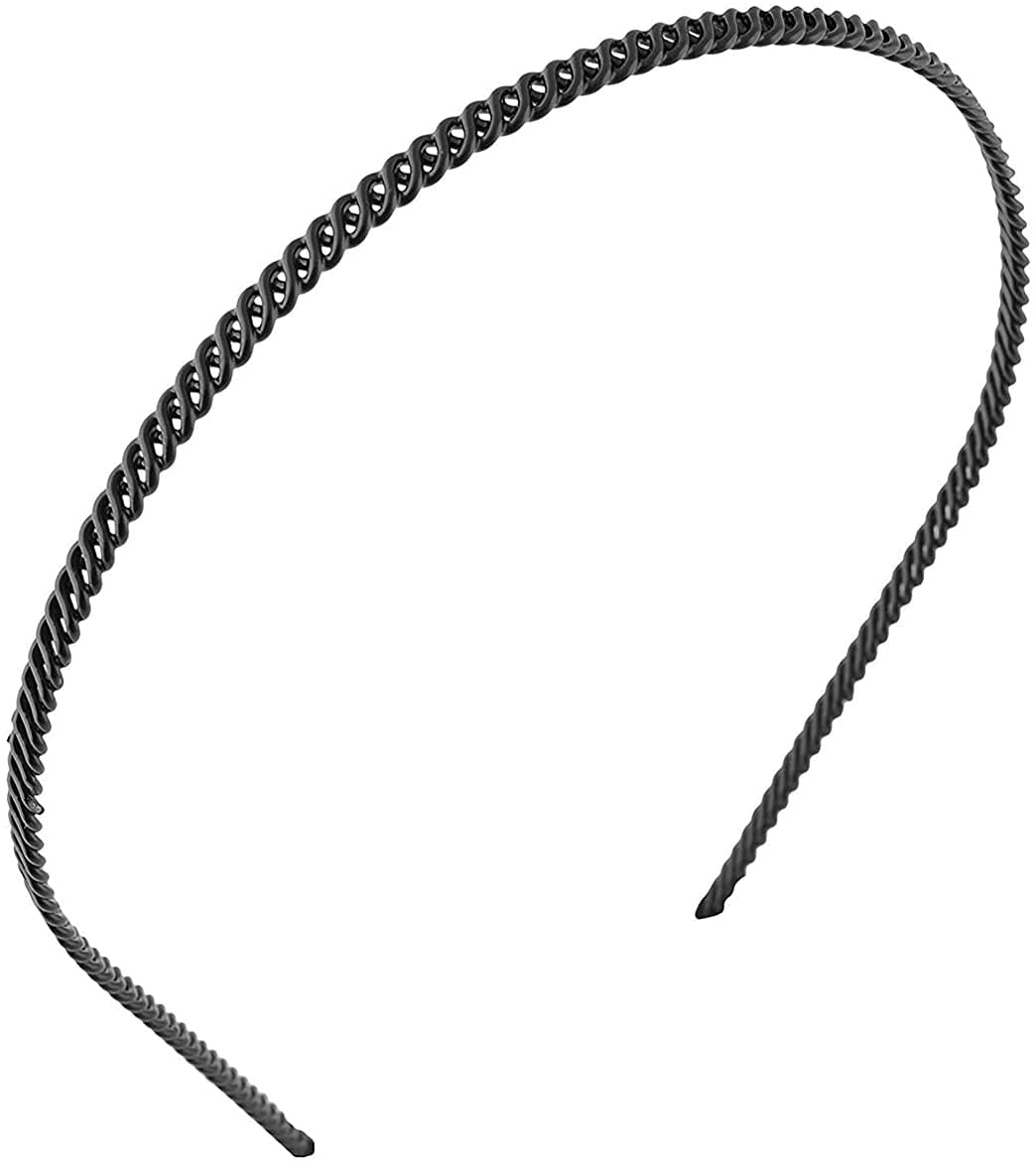 AUZENO® Simplified Metal Chain Black Metal Hair Band for Unisex, 15x14 cm - Black (1 pic) (B0BMB7FFRJ) Amazon Price History, Amazon Price Tracker