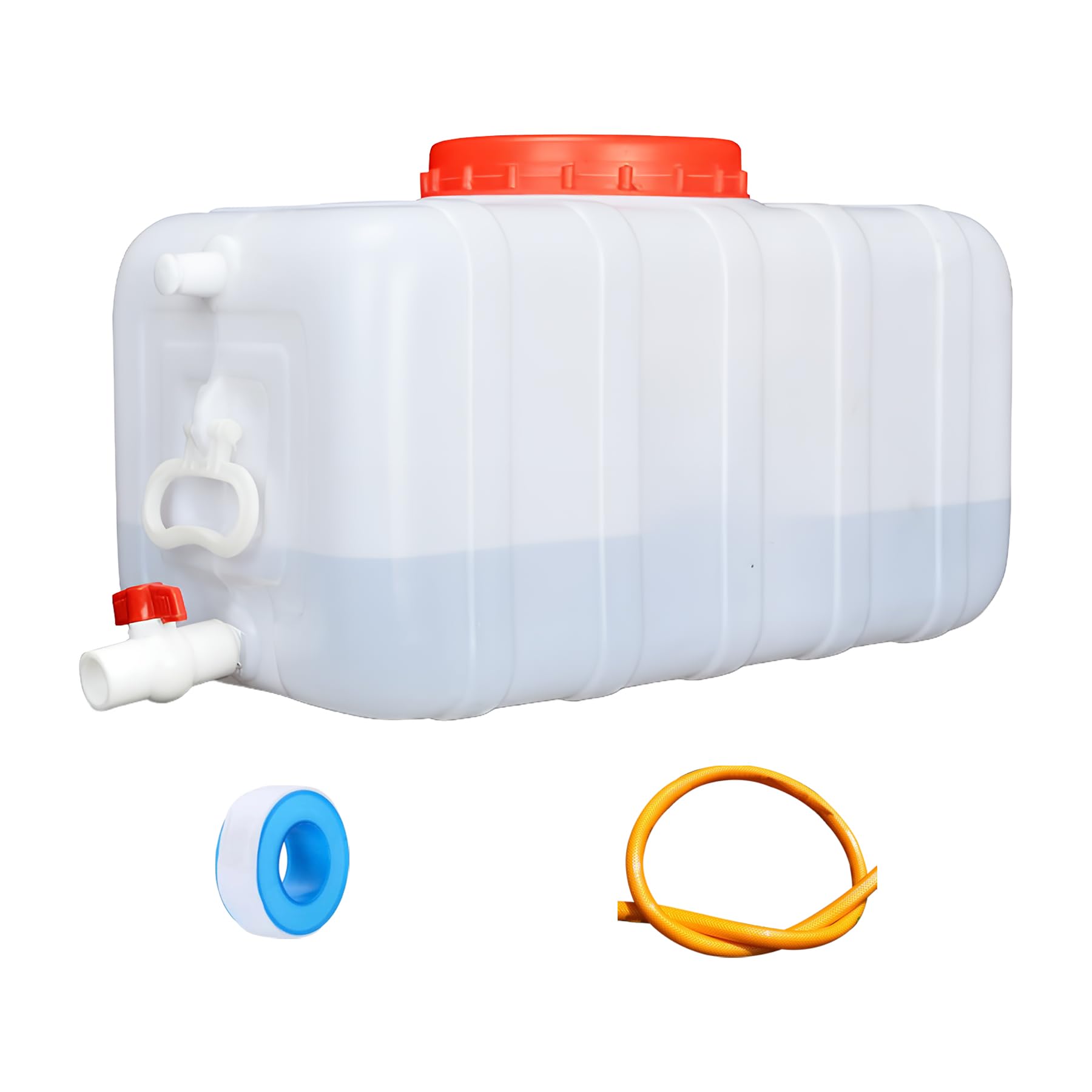 Grande Serbatoio Acqua con Rubinetto, Portatile Bianco Tanica per Acqua Potabile, Plastica, Alimentare, HDPE, per Campeggio, Roulotte, Camper, Emergenze e Giardino(Size:35L)