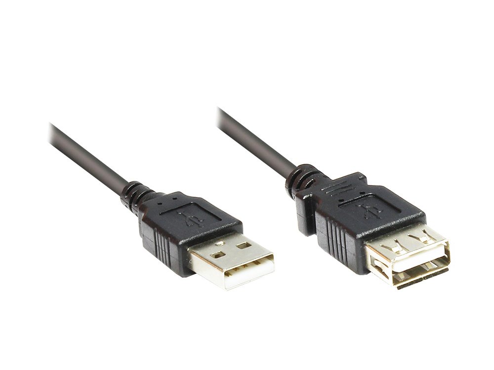 Good Connections Extension Cable USB Easy Plug A to Socket black Black 1,80 m