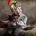 Adult Roman Helmet,Greek Costume Helmets with Red Feather Plume,Costume Legion Helmet,Roman Spartans Helmets for Halloween Cosplay