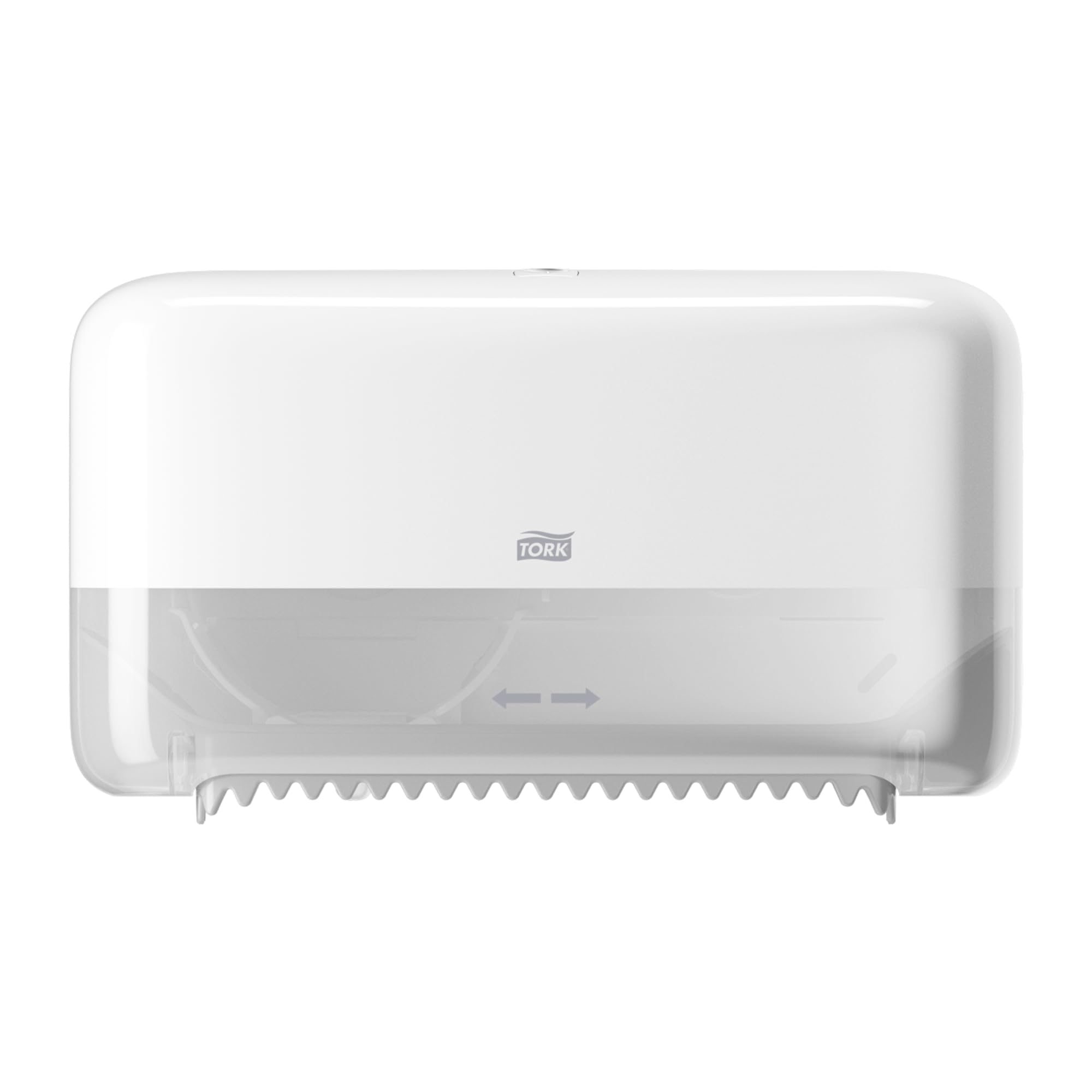 Tork Distributeur murale pour papier toilette rouleau mid-size sans mandrin blanc T7, gamme Elevation, 558040