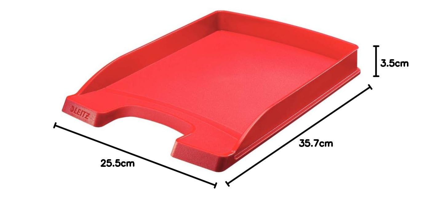 LEITZ 52370025 - Bandeja Plus SLIM Formato vertical color rojo