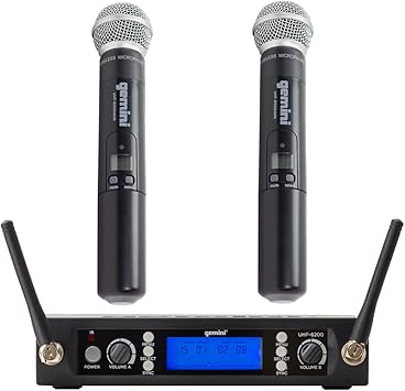 Amazon Com Gemini Sound Pro Dual Wireless Microphone System Professional Handheld Long Range 240 Ft Mic Set For Dj Church Karaoke Xlr Connector 2 Uhf 6200m Microfono Musical Instruments Amazon Com Gemini Sound Pro Dual Wireless Microphone System Professional Handheld Long Range 240 Ft Mic Set For Dj Church Karaoke Xlr Connector 2 Uhf 6200m Microfono Musical Instruments