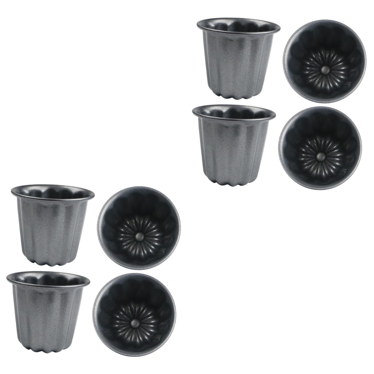 TOPBATHY 8piezas Moldes Para Muffin Diseño Decorativo Moldes Multifuncionales Para Pastel y Canelé Utensilios De Hornear Para Postres y Muffins
