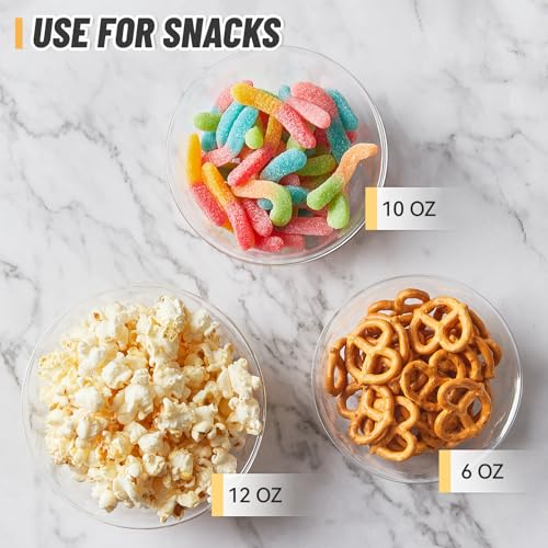 Qeirudu Q111 10 Oz Small Clear Plastic Bowls, 60 Pack Disposable Hard Plastic Salad Bowls Party Serving Bowls For Ice Creams, Fruit, Desserts thumb #5