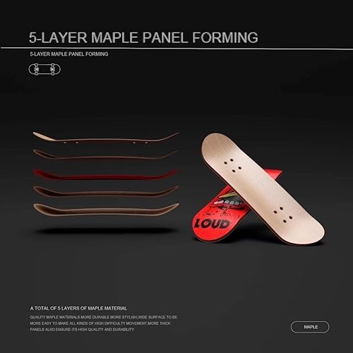 Miniatura 5 de Diapasones de madera, mini diapasones, 99mmL* 29mmW (llama roja)