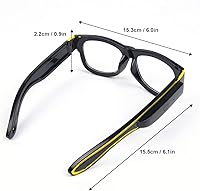 Vista 30 de Ainiv Gafas de luz inalámbrica, 3 modos, LED luminosas, que brillan en la oscuridad, para fiestas, DJ, EDM, Halloween, Navidad Inalámbrico - Rosa