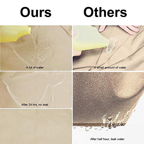 10\' X 10\' Gazebo Replacement Canopy Top Cover - Beige, Double-teir - Thumbnail 2