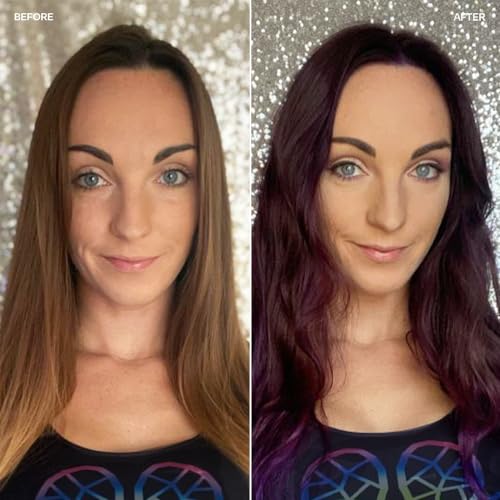 Image of Overtone Daily Color Depositing Conditioner - 8oz Temporary Coloring Conditioner with Shea Butter & Coconut Oil - Refresh Color & Prevent Fading - Vegan & Cruelty-Free, Purple for Brown is Royal Plum