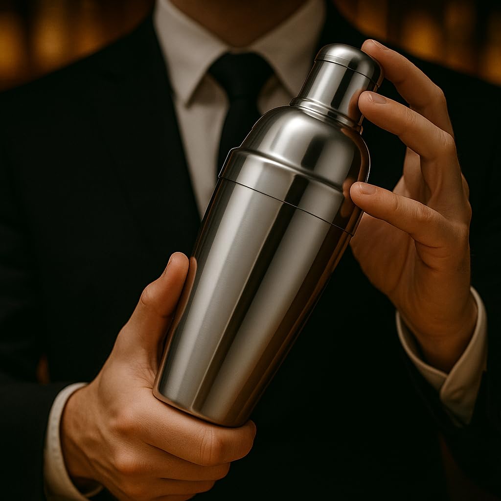 Coctelera de cóctel de 750 ml, colador de coctelera, herramienta de batidora de licor, coctelera de acero inoxidable para hacer cócteles