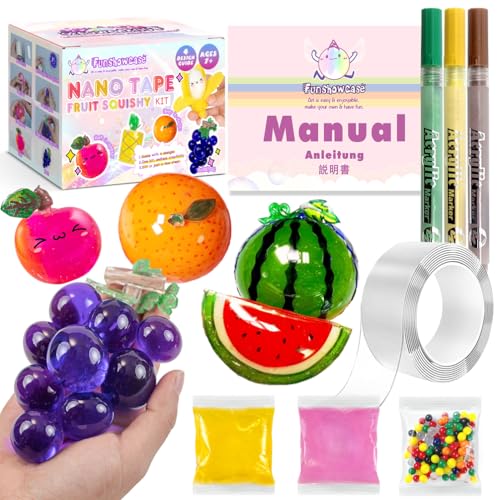 Nano Tape Squishy Set DIY Obst Quetsch Bastelset