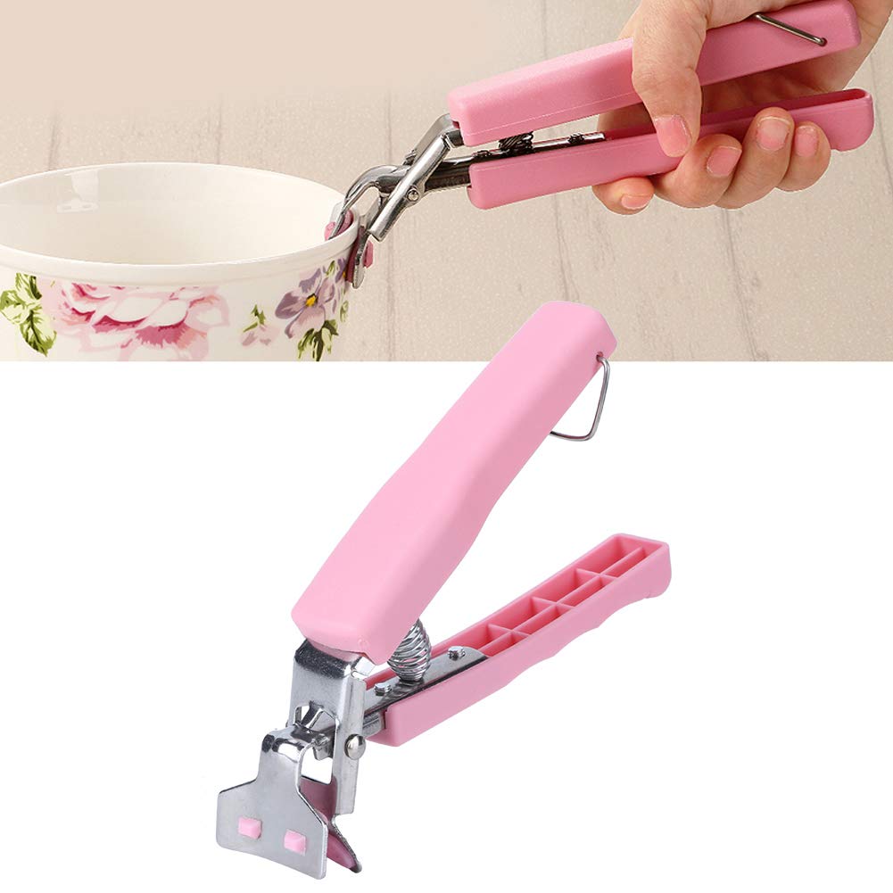 Ejoyous Abrazadera para Platos, Clip para Cuencos de Acero Inoxidable, 17,5 X 4 Cm, con de Resorte, Agarre de ABS para Levantar Platos Calientes, Cuencos, Cestas de de Horno Microondas, Freidora y